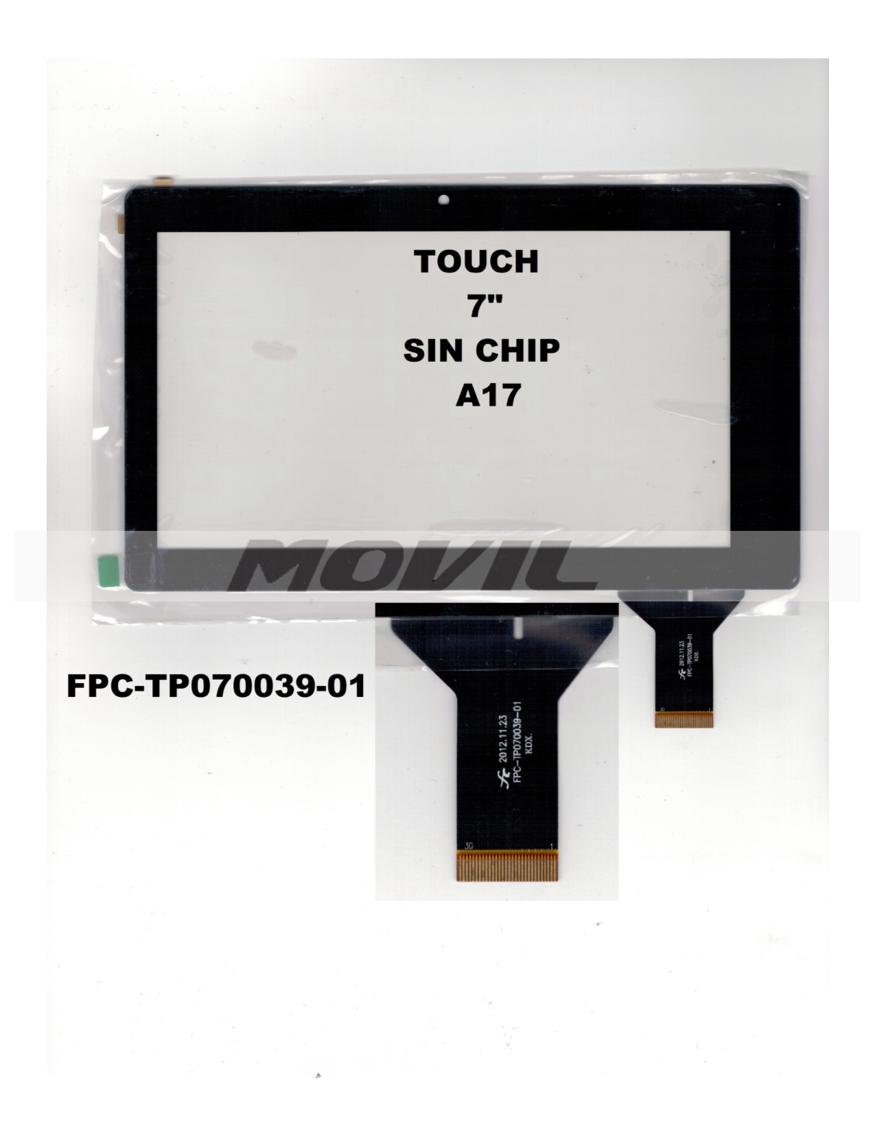 Touch tactil para tablet flex 7 inch SIN CHIP A17 FPC-TP070039-01